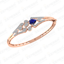 Hot-selling 14K Rose Gold Diamond Saphhire Bracelete Sarafa Bazar India