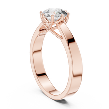 Round Cut Lab Grown Diamond Women's Ring 9Kt Rose Gold LR-1 Sarafa Bazar India