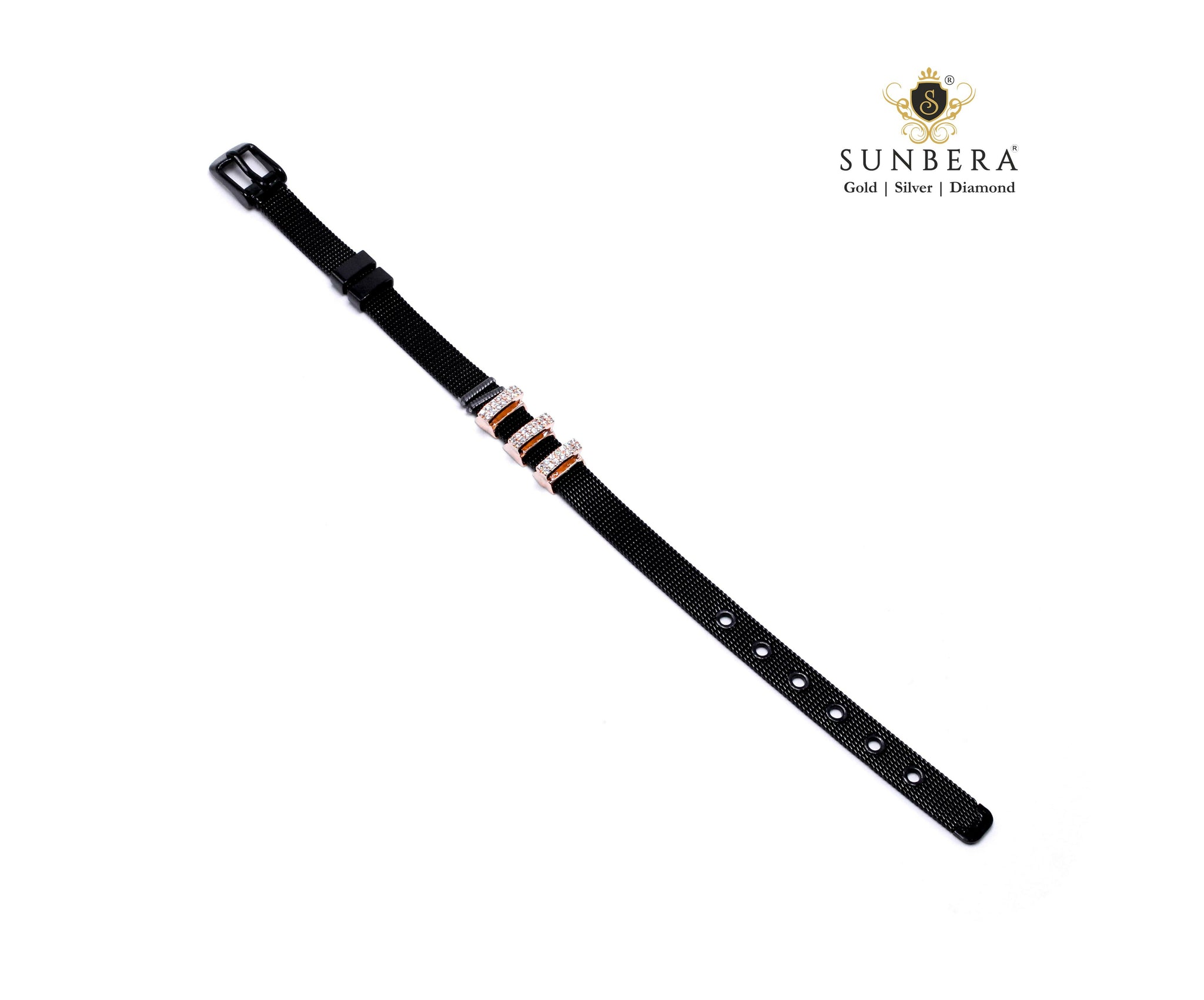 925 Silver Rose Gold Ladies Bracelet Sarafa Bazar India