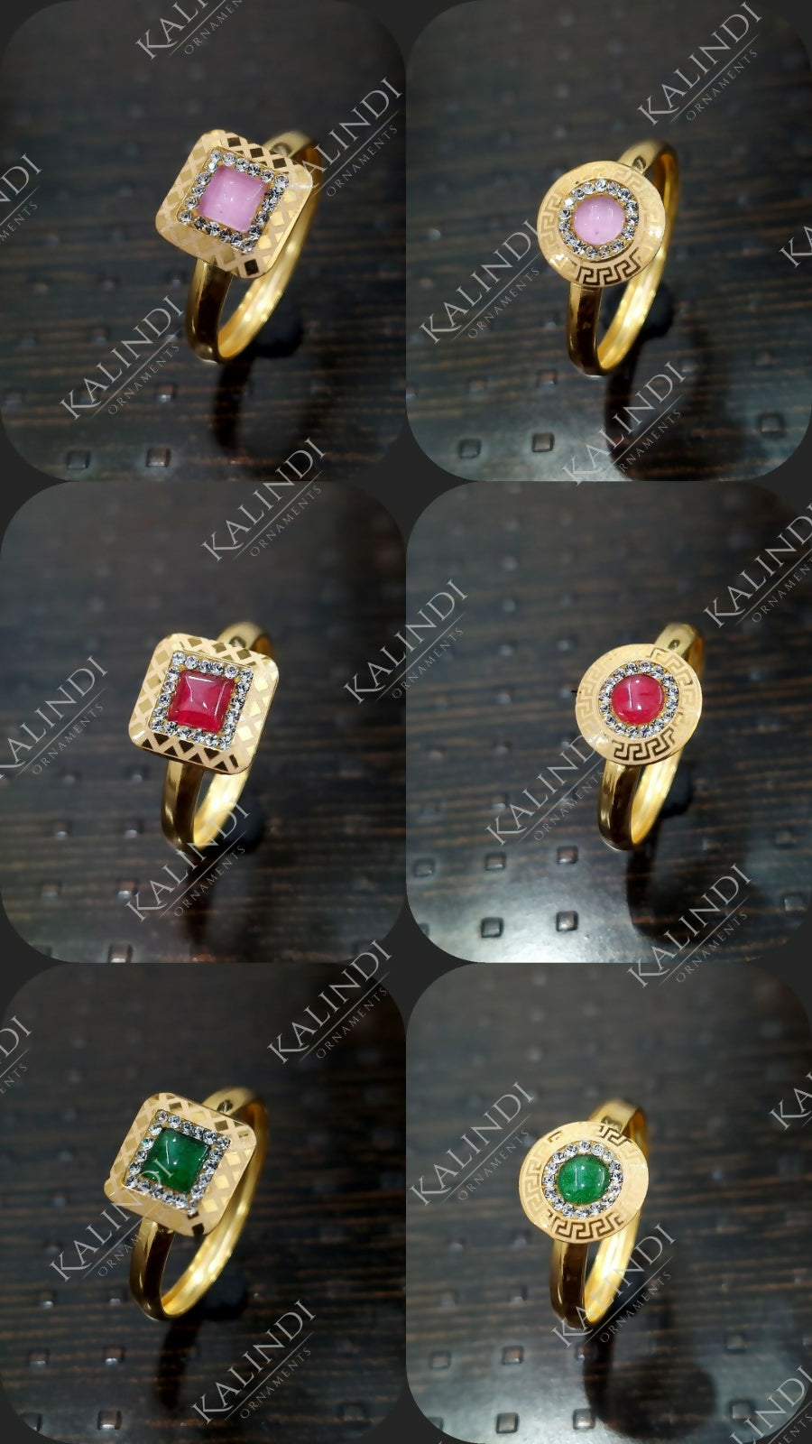 18kt Swaroski Rings Sarafa Bazar India