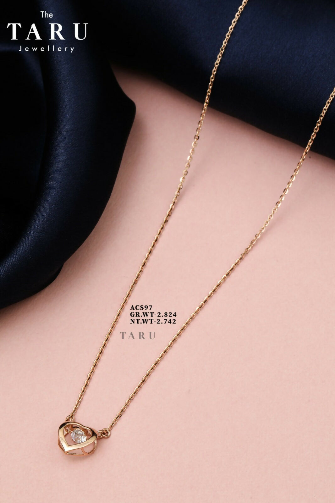 Rose Gold Chain Set Sarafa Bazar India