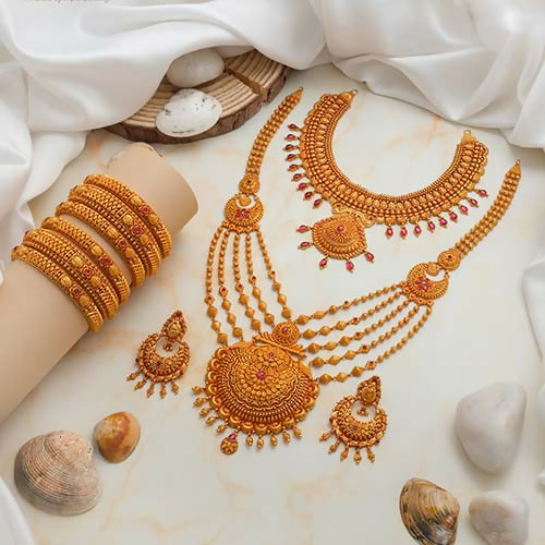 Antique Bangles, Necklace & Long Set Sarafa Bazar India