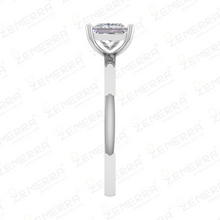 Princess Cut Solitaire Diamond Ring In 14K White Gold Sarafa Bazar India