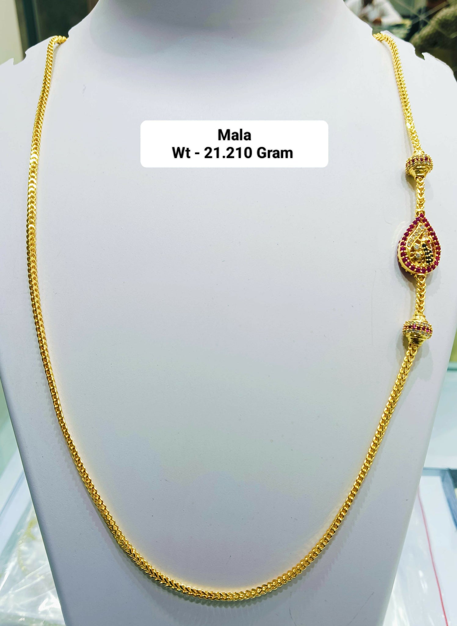 925 Silver Gold Plated Mala Sarafa Bazar India