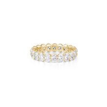 14K Yellow Gold Oval Cut Diamond Full Eternity Ring Sarafa Bazar India