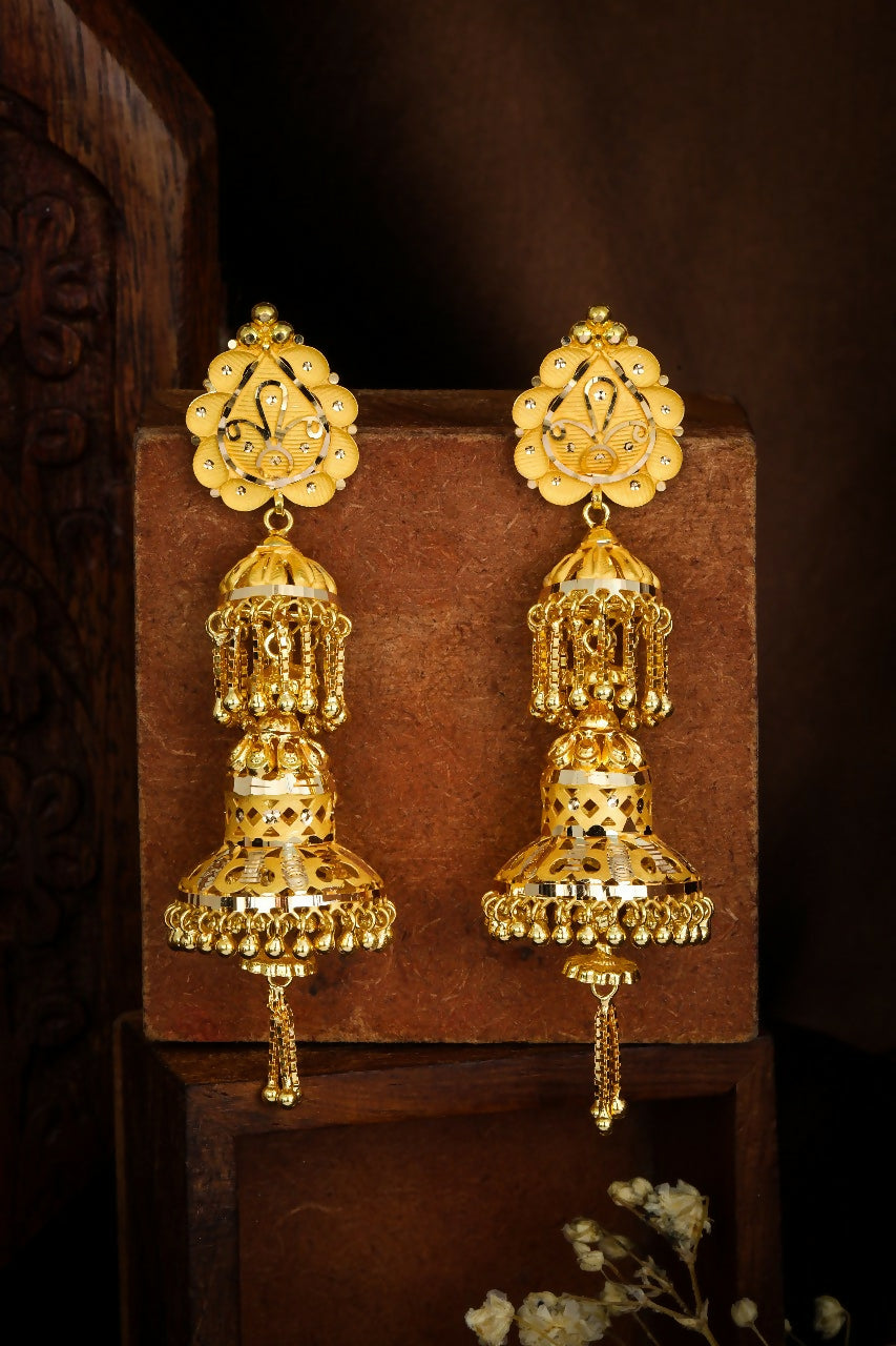 Gold Earrings Sarafa Bazar India