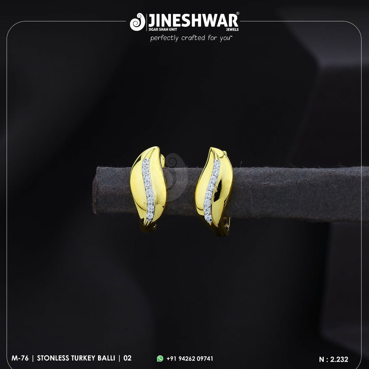 18kt Stonless Turkey Bali Sarafa Bazar India