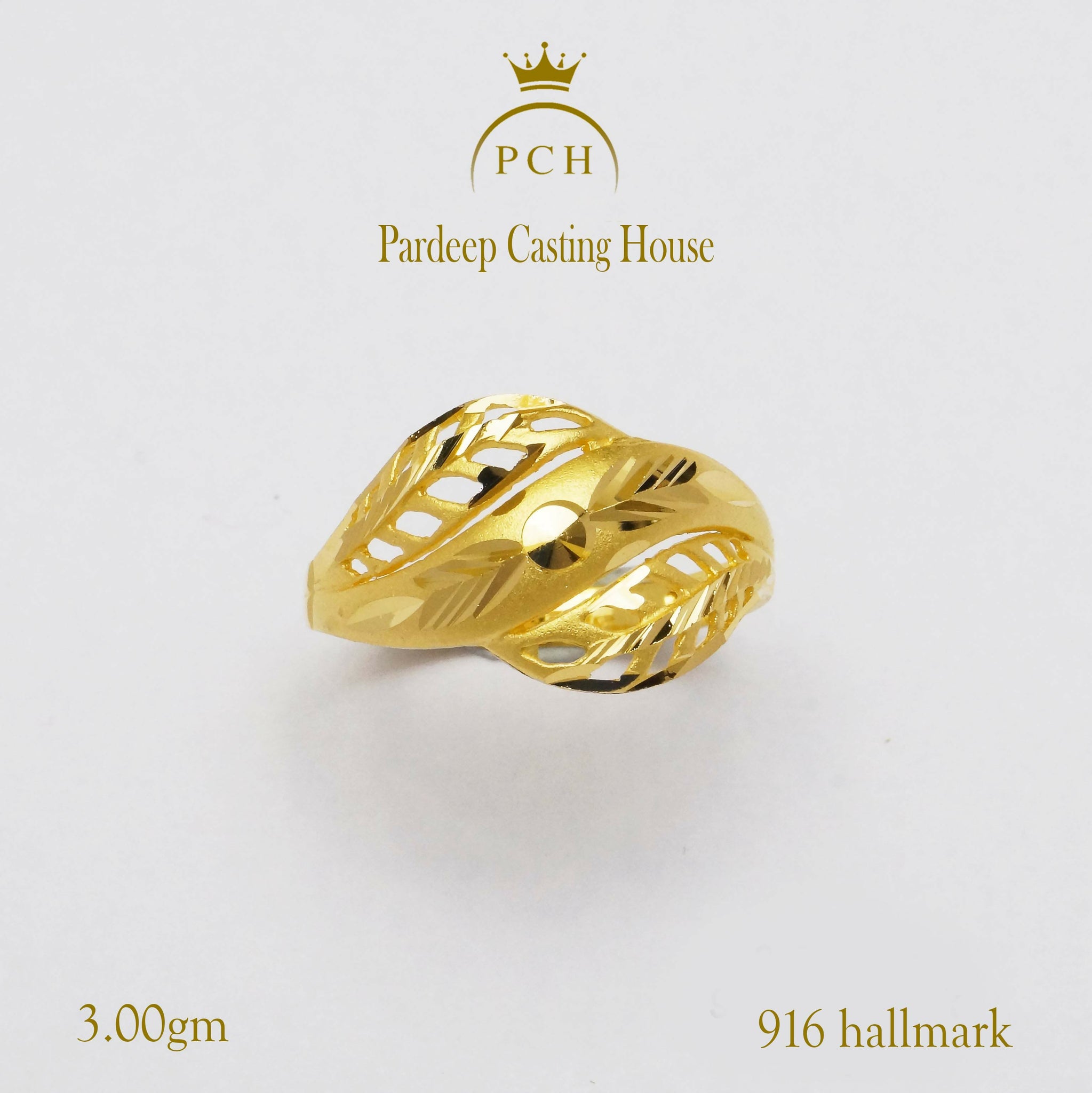 (6) 22kt Genuine Gold Flower Ring