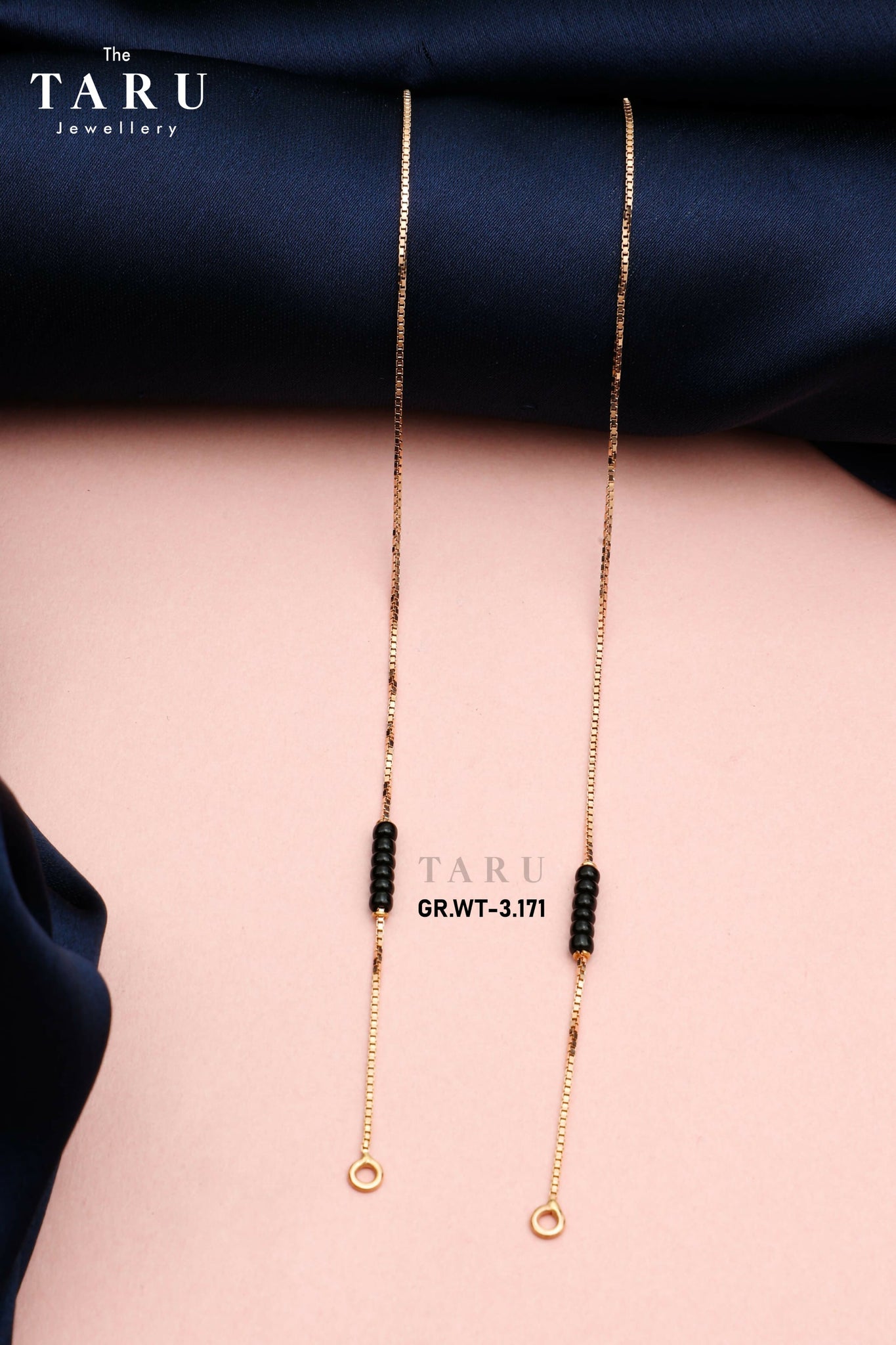 18kt Rose Gold Designer Mangalsutra Chain Sarafa Bazar India