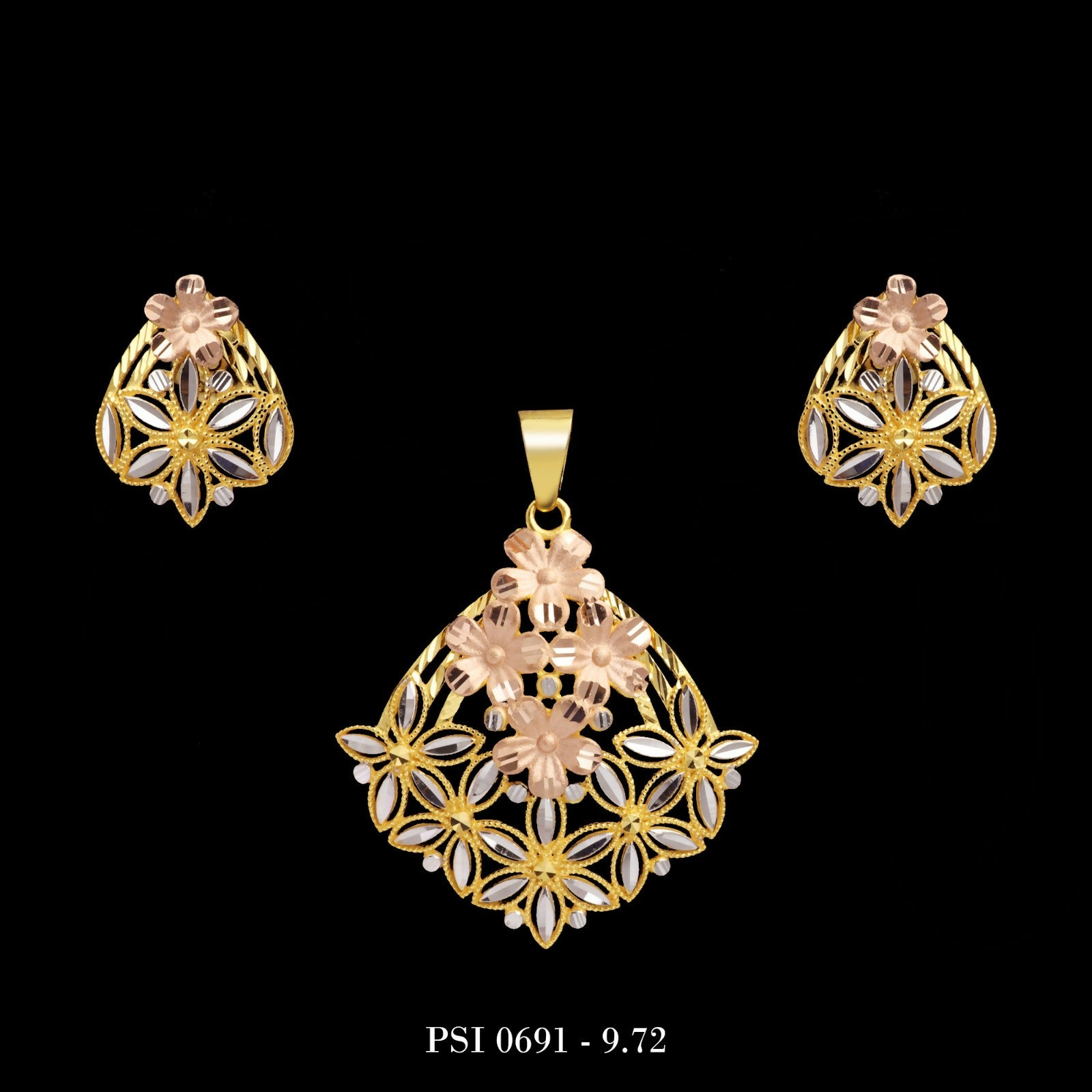 Plain Casting Pendant Set Sarafa Bazar India