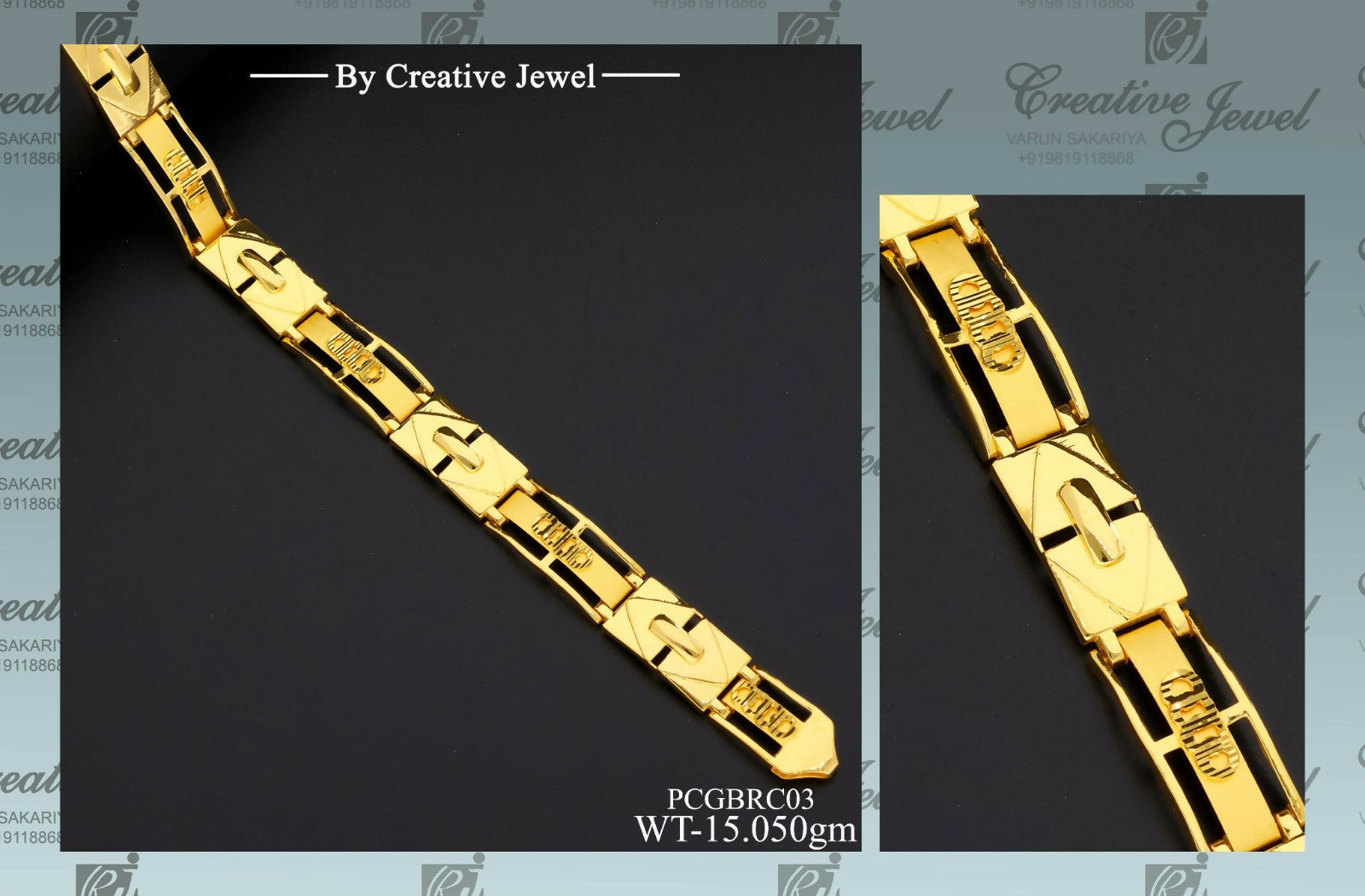 PAPER CASTING GENTS BRACELET Sarafa Bazar India