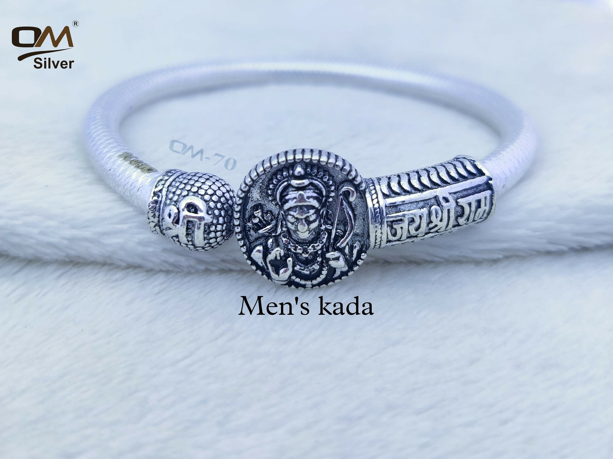 Silver Men's Kada Sarafa Bazar India