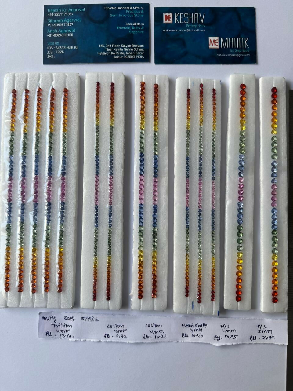 Multy Colour Natural Sapphire Heated Strip Sarafa Bazar India