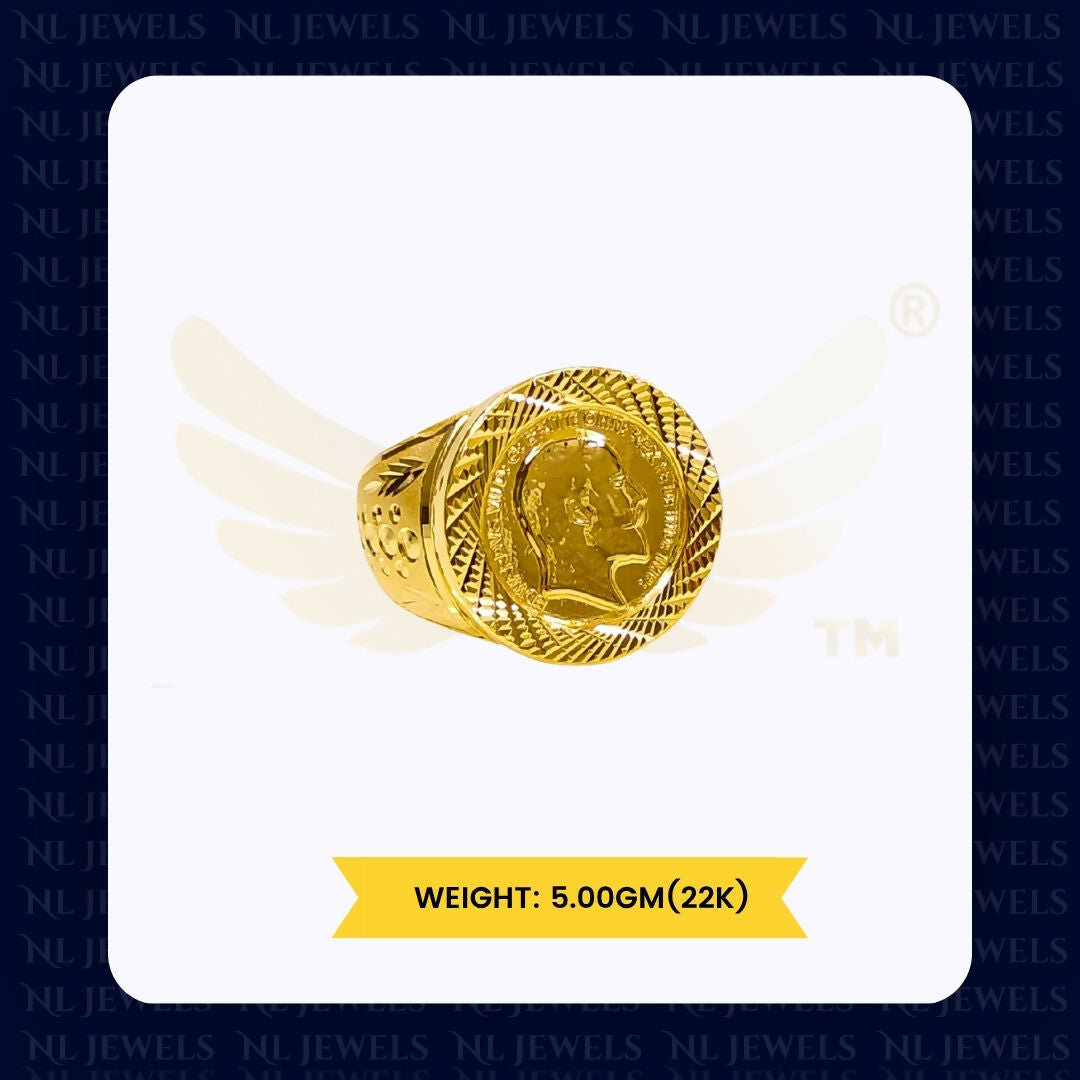 22kt Handmade Gents Ring Sarafa Bazar India