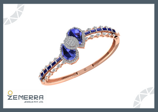 Unique 14k Rose Gold Diamond Bracelets Sarafa Bazar India