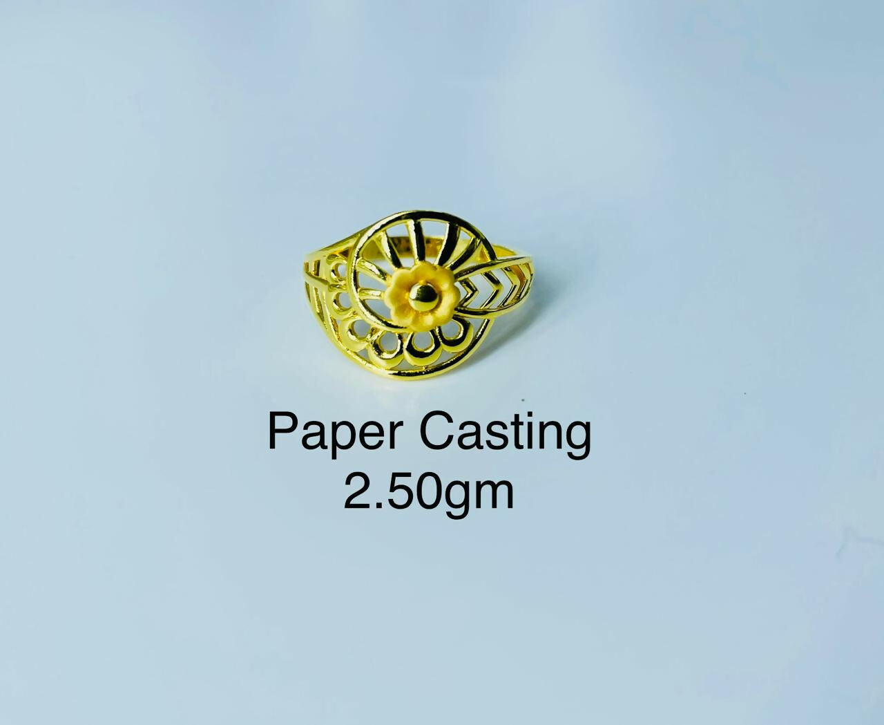 22kt Paper Casting Ladies Ring Sarafa Bazar India