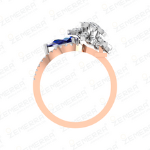 Unique 14K Rose Gold Diamond Ring For Her Sarafa Bazar India