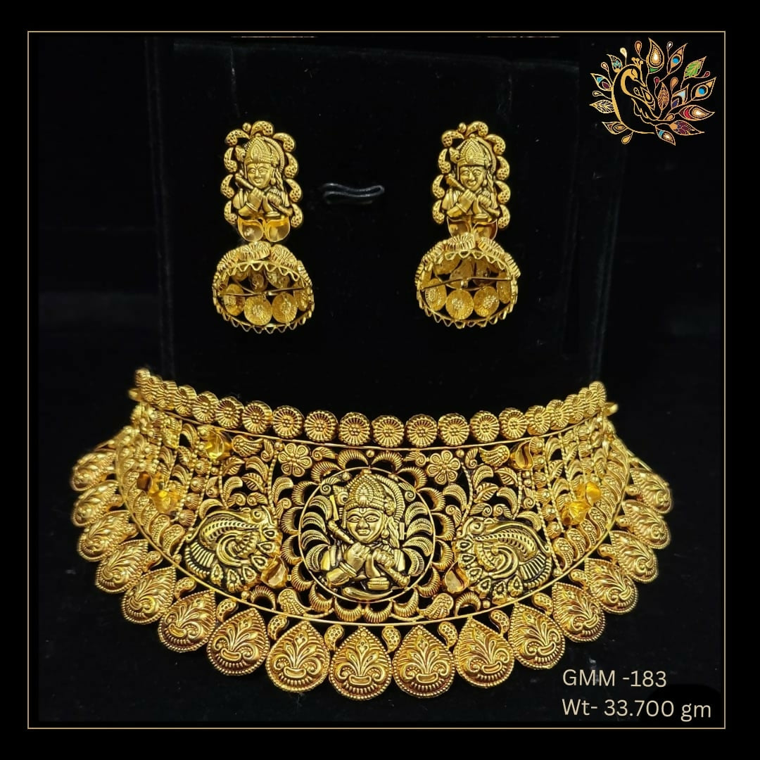 Antique Ghat Choker Set Sarafa Bazar India