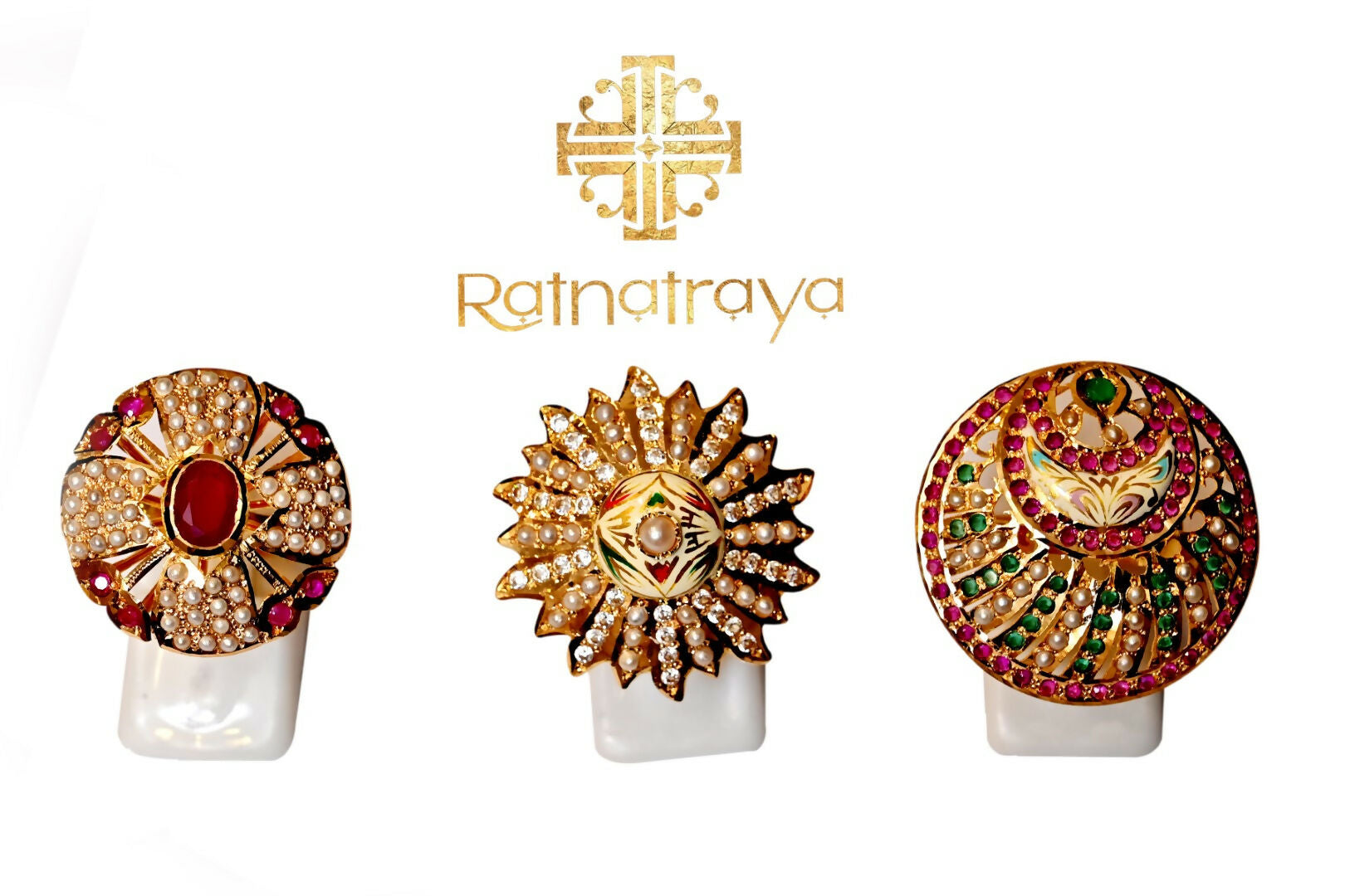 Jadau Ladies Rings Sarafa Bazar India