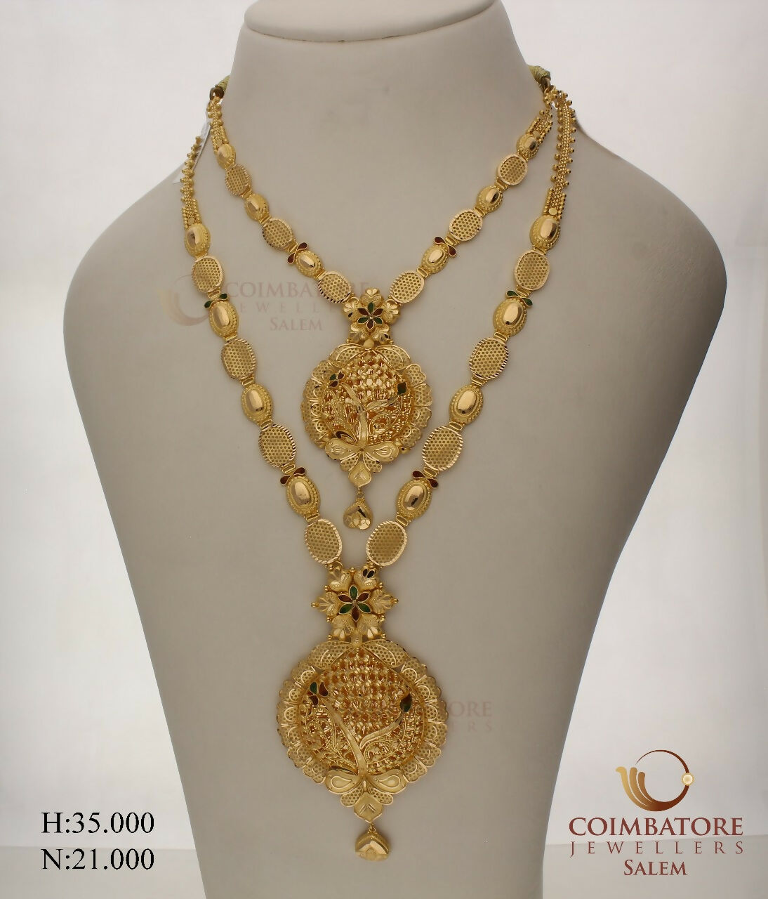 Gold Necklace & Long Set Sarafa Bazar India