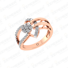 Premium 14KT Gold Knot Style Diamond Ring Sarafa Bazar India