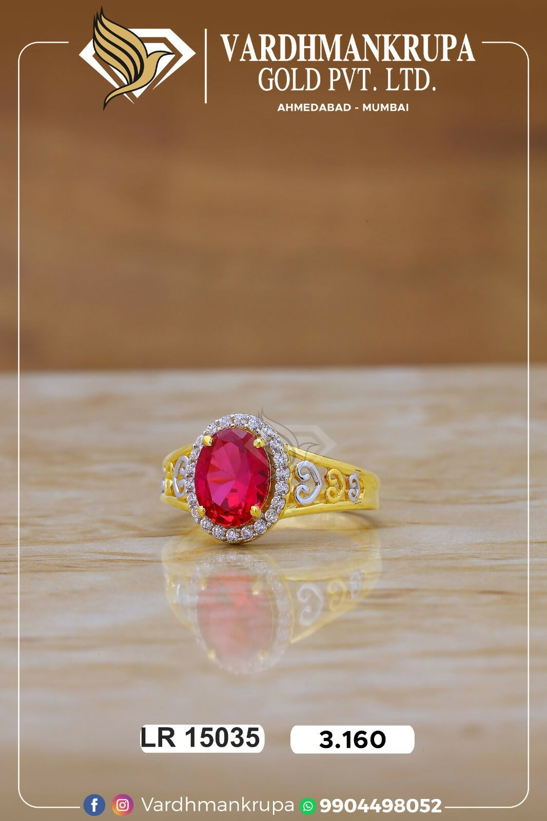 CZ Ladies Ring Sarafa Bazar India