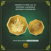999 Lakshmiji Gold Coin Sarafa Bazar India