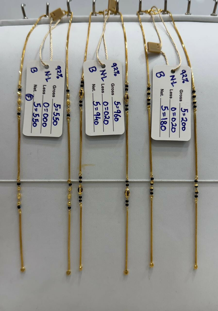 Gold Mangalsutra Chains Sarafa Bazar India