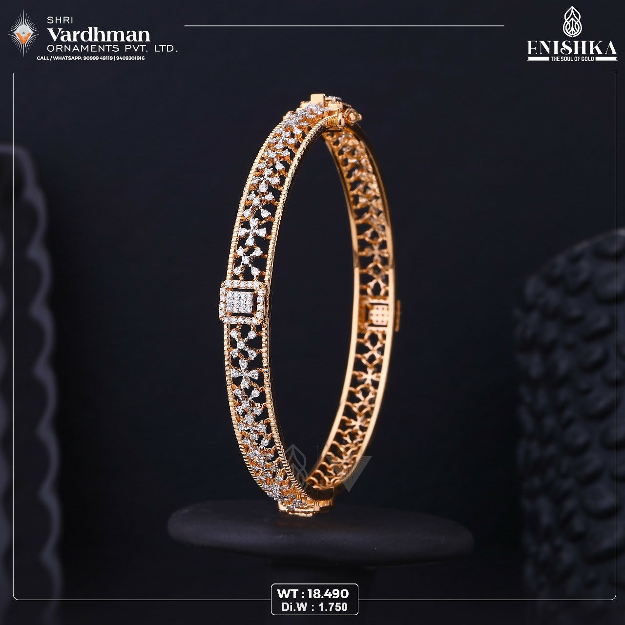 Rose Gold Ladies Bracelet Sarafa Bazar India
