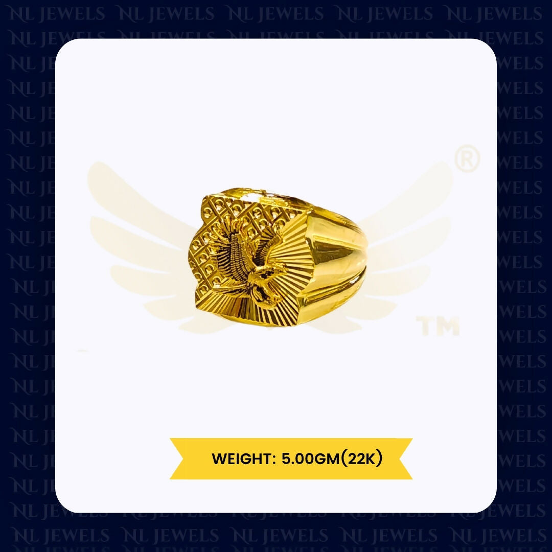 22kt Handmade Gents Ring Sarafa Bazar India