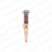 14K Gold Diamond Bracelets With Red Stone Sarafa Bazar India