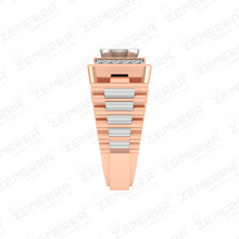 14K Rose Gold Diamond Men's Ring New Design Sarafa Bazar India