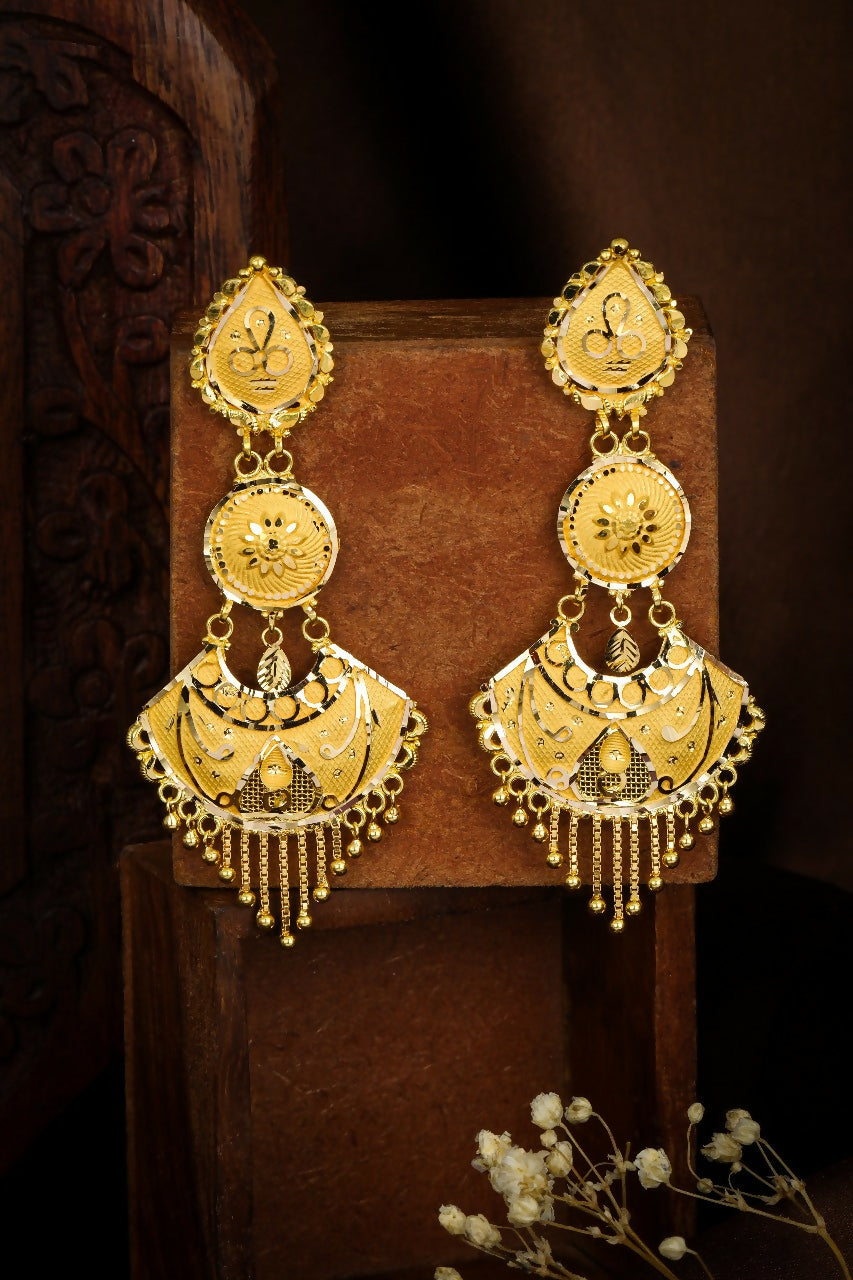 Gold Earrings Sarafa Bazar India