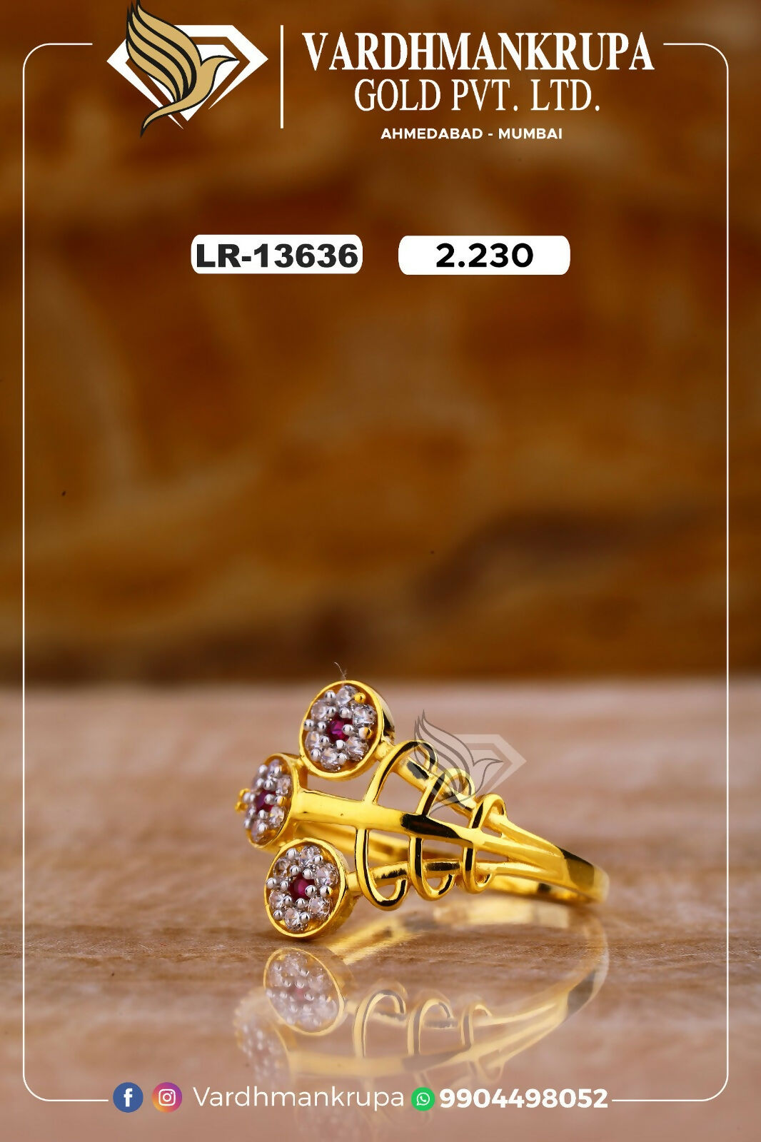 CZ Ladies Ring Sarafa Bazar India