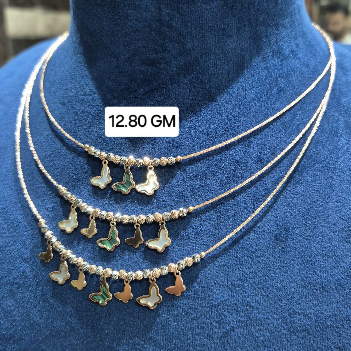 18kt Italian Necklace Sarafa Bazar India