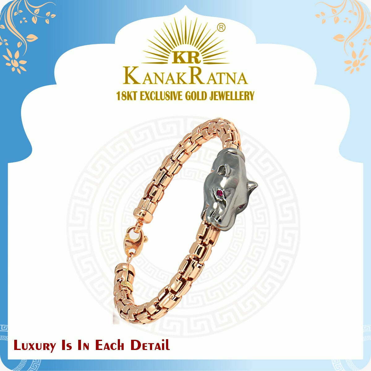 18kt Italian Ladies Bracelet Sarafa Bazar India