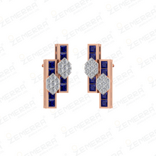 Art Deco Diamond Sapphire Pendant Set with Ring Sarafa Bazar India