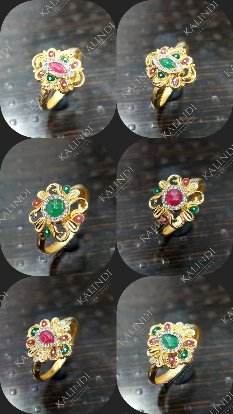 18kt Swaroski Rings Sarafa Bazar India