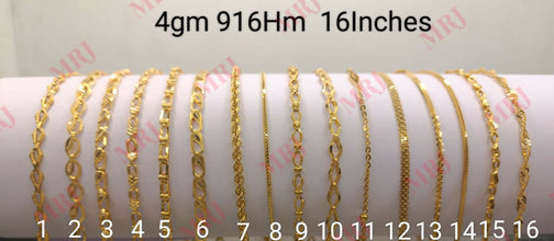 22kt Gold Chains Sarafa Bazar India