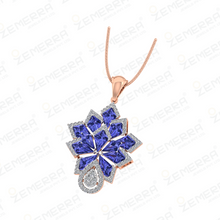 14K Gold Diamond Pendant Set for Women Sarafa Bazar India