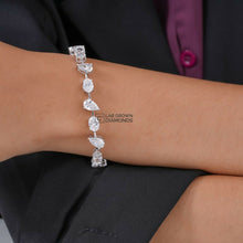 Pear Oval Cut Lab-Grown Diamonds Bracelet Sarafa Bazar India