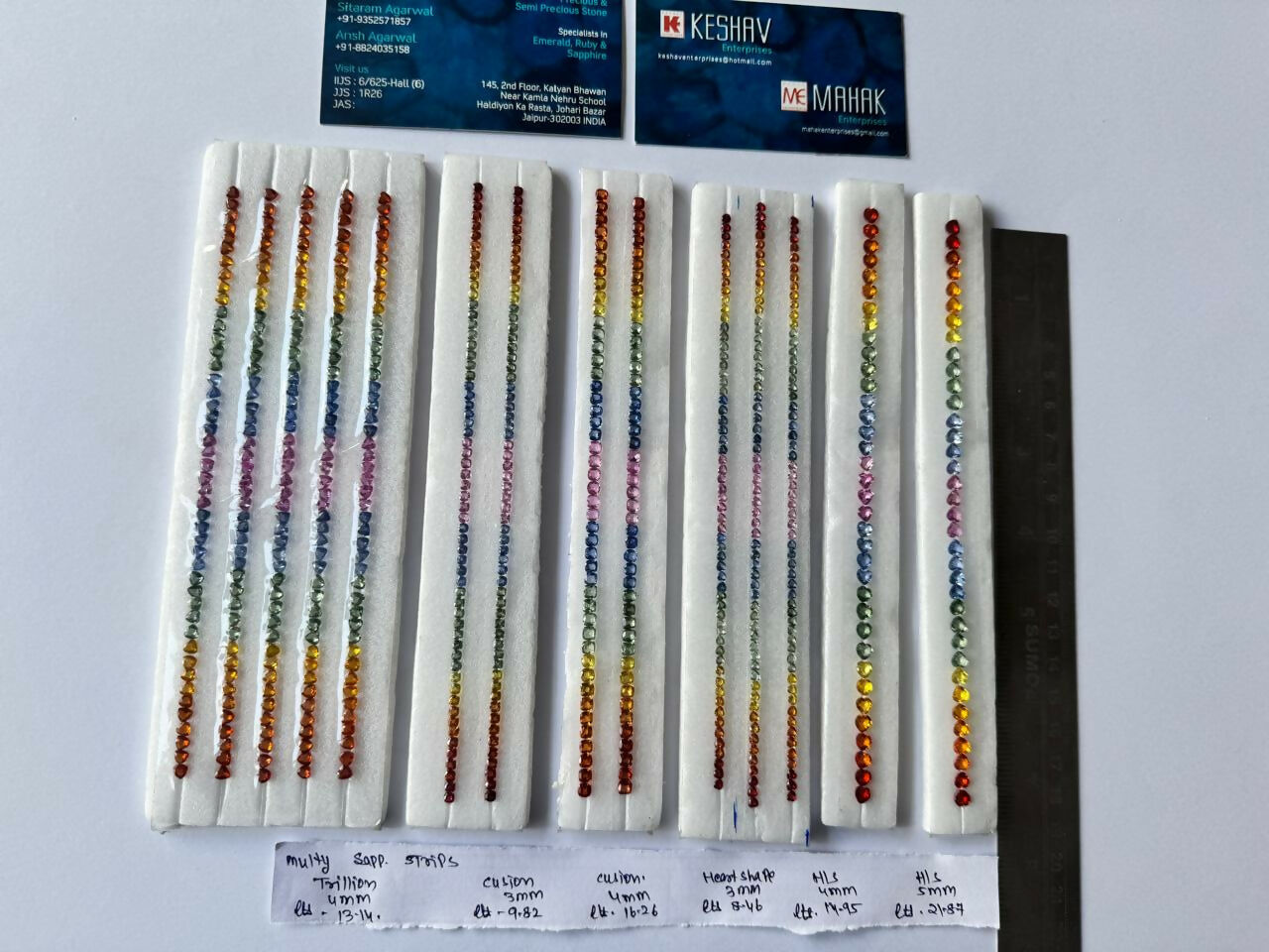 Multy Colour Natural Sapphire Heated Strip Sarafa Bazar India