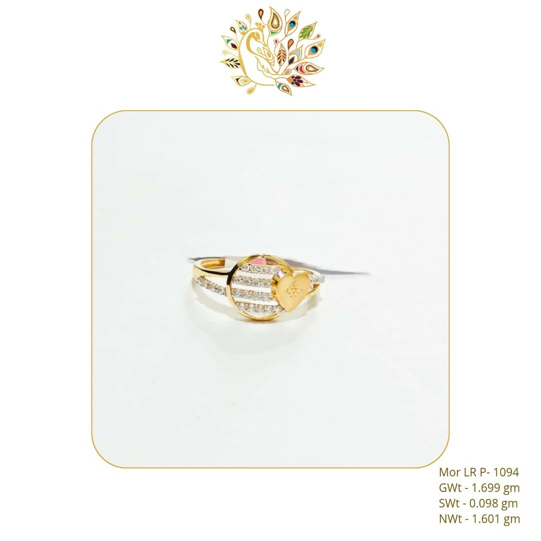 22kt Mor CZ Stoneless Ladies Ring Sarafa Bazar India