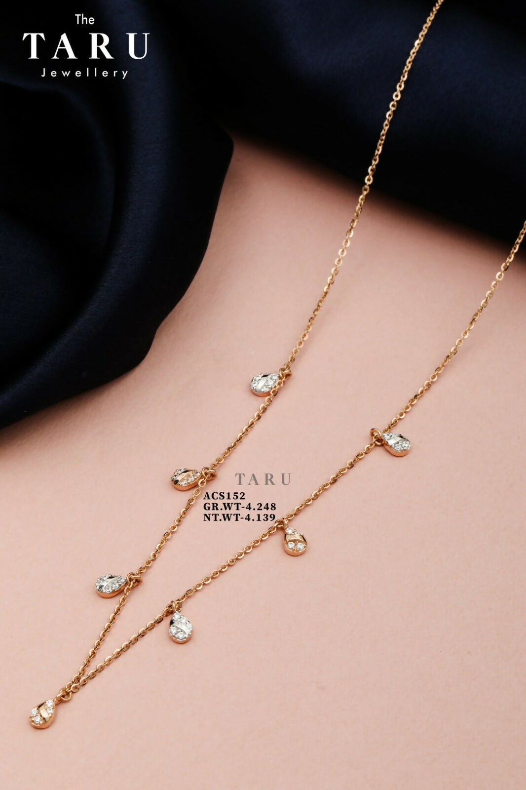 Rose Gold Chain Set Sarafa Bazar India