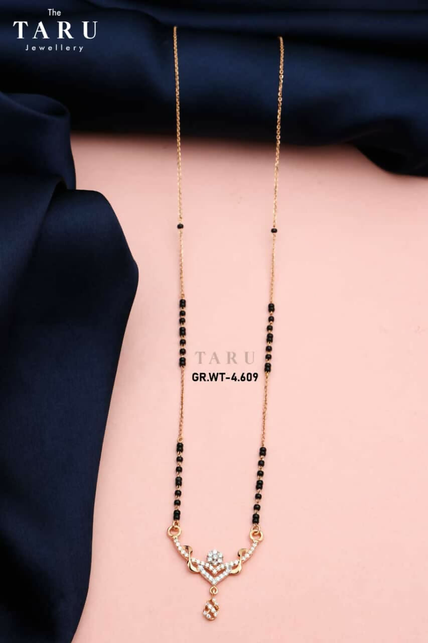 18kt Rose Gold Designer Mangalsutra Sarafa Bazar India