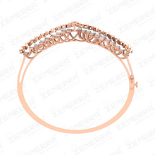 14K Rose Gold Diamond Ruby Openable Bangle Bracelet Sarafa Bazar India