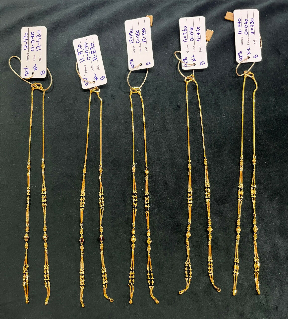 Gold Mangalsutra Chains Sarafa Bazar India
