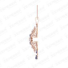Elegant 14K Rose Gold Diamond Pendant Sets - New Collection Sarafa Bazar India