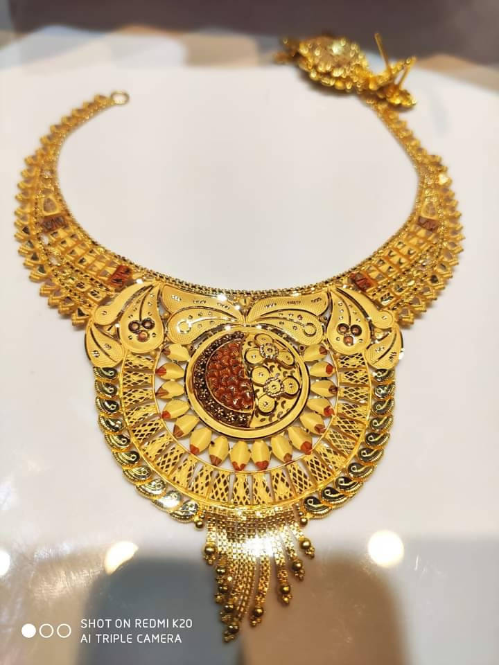 Gold Necklace Sarafa Bazar India