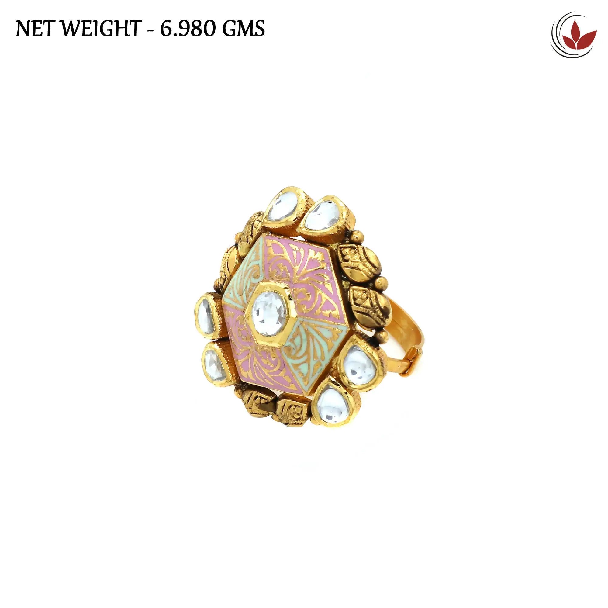 Kundan Ladies Ring Sarafa Bazar India